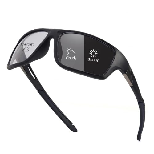 Myiaur Polarized Photochromic Sunglasses for Women Men Running Sun Glasses with UV400 Protection for Sports Driving Golf
