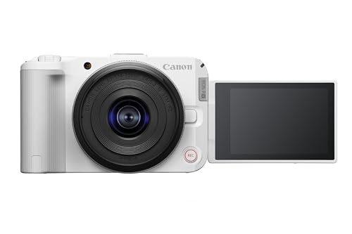Image of Canon EOS R50 V Mirrorless Camera Kit with RF-S14-30mm F4-6.3 is STM PZ Lens - White | 24.2 MP APS-C Sensor, 4K Video, Compact Design