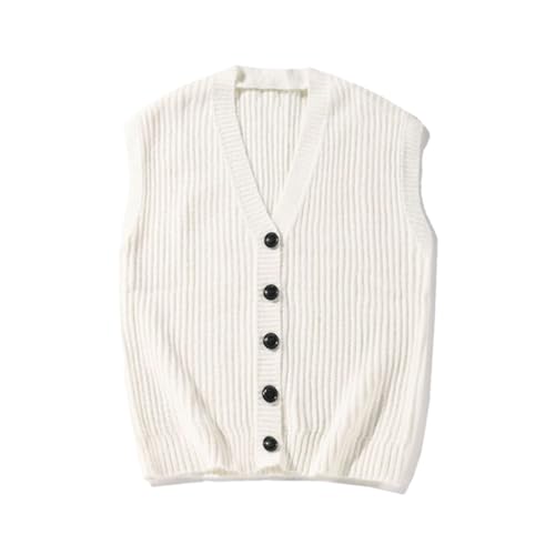Mens Sweater Vest Cable Knit V Neck Knit Vest Solid Button Cardigan Casual Waistcoat