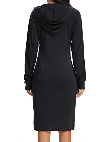 Kimmery Long Sleeve Dress for Women Lightweight Kangaroo Pocket Hoodie Dress Fall Sweatshirts for Women4