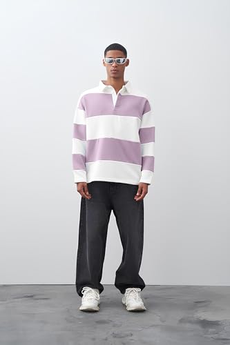Image of Maniac||Mens||Polo Neck||Fullsleeve||Cotton||Oversized||T-Shirt