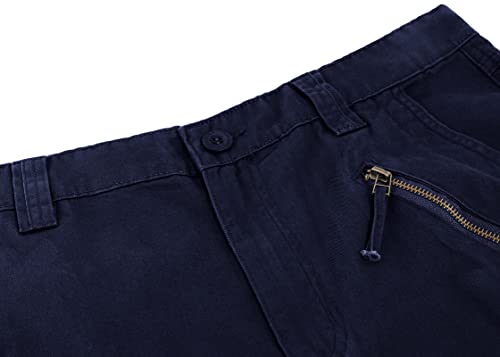 utcoco Mens Loose Multi-Pockets Cotton Twill Cargo Military Pants Outdoor Work Trousers3
