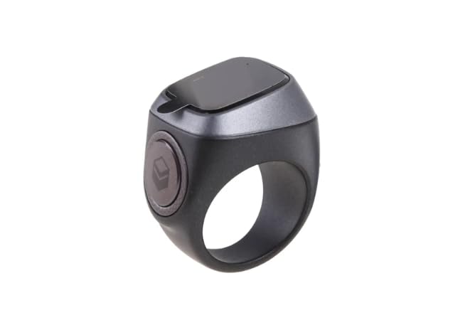 Mr. Gadget's Solutions Iqibla Smart Tasbih Zikr Ring 18, 20, 22mm Tally Counter For Muslims, Electronic Finger Counter Rechargeable Zikr Ring With Prayer Reminder & Bluetooth