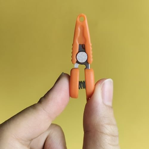 Mini Sicssor with Cover is a Ideal Gift for Craft Enthusiasts, Tiny Scissors Come with a Pounch for Travel, Hademade Sicssor for crochet, knitting, and paper cutting (Orange)