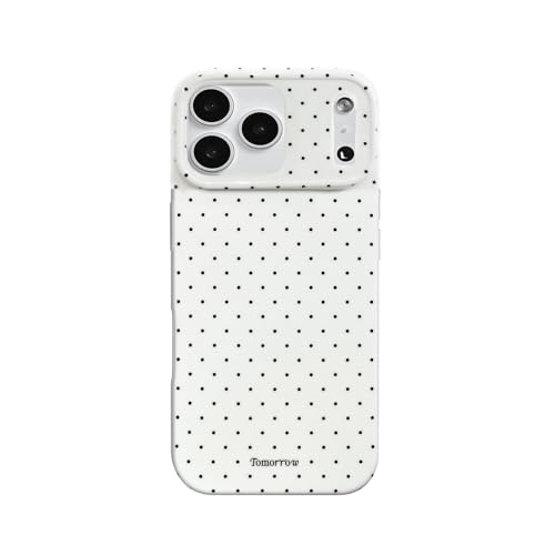 Coque iPhone 17 Pro protection TPU souple fine motif pois blanc élégant 6.3 pouces