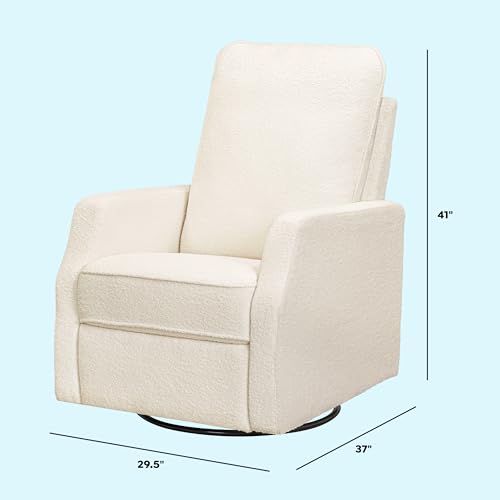 DaVinci Lucas Pillowback Swivel Glider Nursery Recliner, Cozy Cream Boucle - image 5