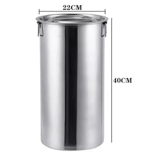 Seau à glace inox 13L, distributeur de lait multifonction 20x40cm avec double poignée
