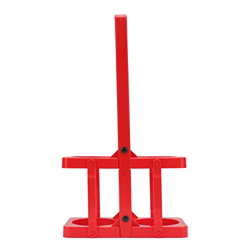 Foldable Beer Bottle Carrier 2-Pack, Portable Drink Display Basket with Sturdy Thickened Handle, Red (Red)