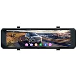 Hikity Rückspiegel-Dashcam, WiFi Dashcam 4K Vorne und 1080P Hinten mit 10,1''Touchscreen,...