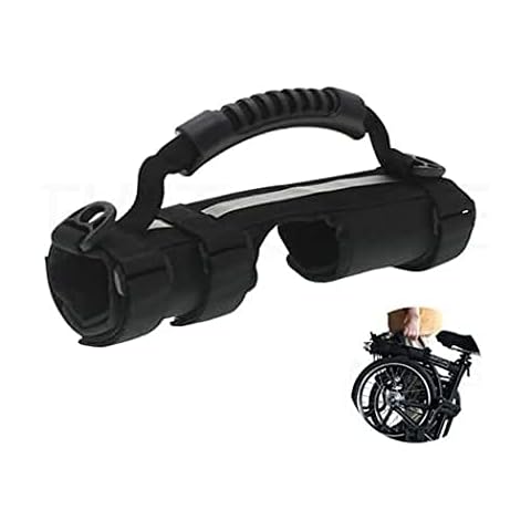London Craftwork For BROMPTON Bike Carry Handle Travel Handgrip Folding Bike in BLACK Cover