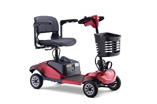 Rubicon Mobility Scooters For Seniors, All Terrain 4 Wheel Power Motorized Travel Scooter Long Range Power Extended Battery With Charger And Basket Included #TOP1