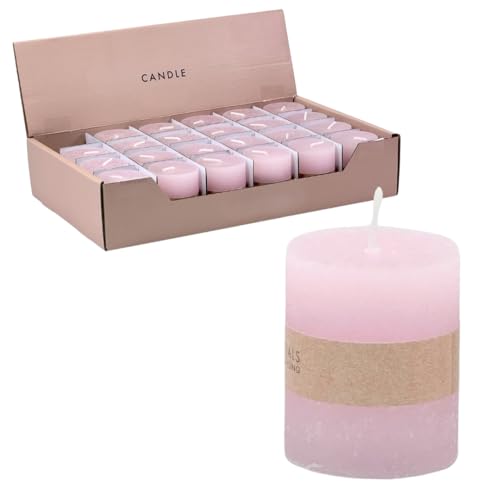 Rustikale Mini Kerzen ca. 4 x 5 cm Stumpenkerze im Antik Look für die...