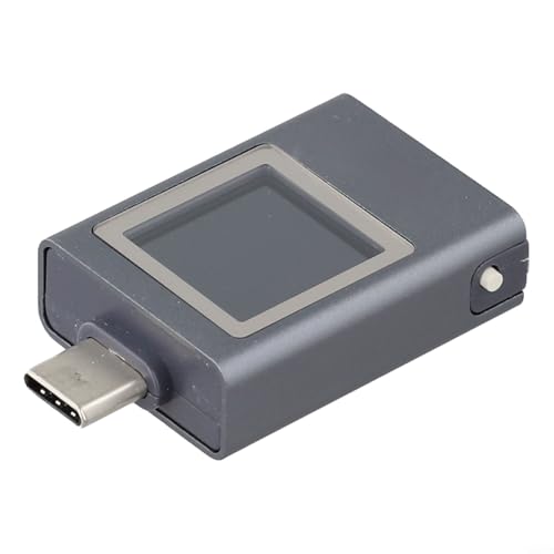 Voltímetro tipo C y medidor de corriente para analizar la salida del cargador y la entrada del dispositivo