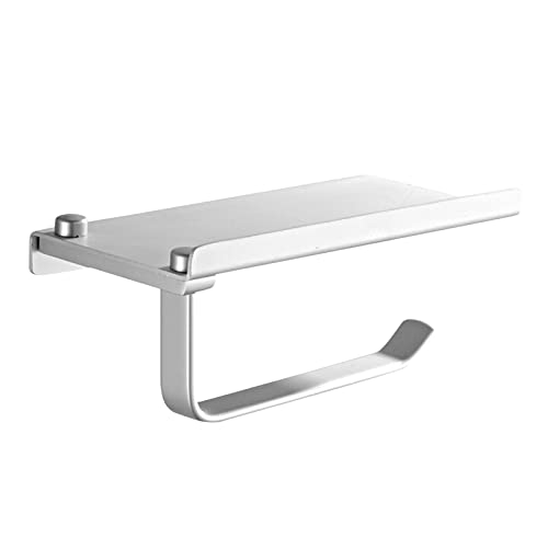 ​​Soporte Modular instalación fácil​​ Soporte de Papel Dispensadores montados en Papel Soporte de Pared Baño de Almacenamiento de Inodoro Cocina y Bar (Silver, One Size)