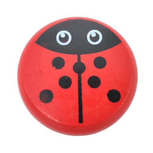 NAMOARLY Wood Yo-yo Toys Ladybird Pattern Boys and Girls Plaything Improve Fingers Flexibility