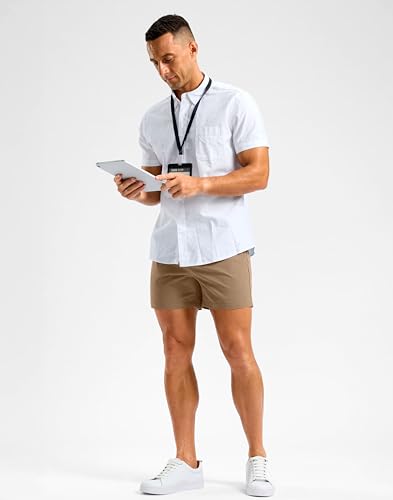 Image of Soothfeel Men's Casual Shorts 5 /7 /9 Inch Golf Dress Shorts for Men Flat Front Work Lightweight Quick Dry with 4 Pockets