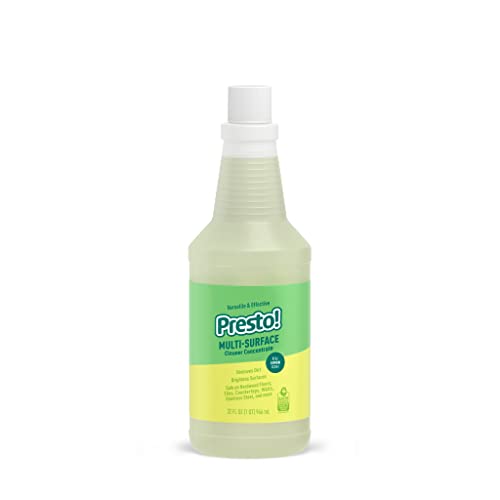 Image of Amazon Brand - Presto! Multi-Surface Cleaner Concentrate, 2X Concentrated Formula, Lemon Scent, Streak-Free All Purpose Cleaner for Hardwood Floors, Tile, Countertops, 32 fl oz, 2-Pack