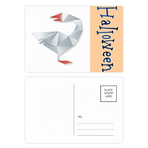 Cartes postales d'Halloween géométriques pour invitations et décoration de table