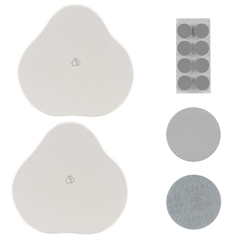 Navaris Plateau en diatomite - Lot 2x plateau organisateur pour évier cuisine salle de bain à séchage rapide - Sous verre porte eponge porte savon vaisselle...