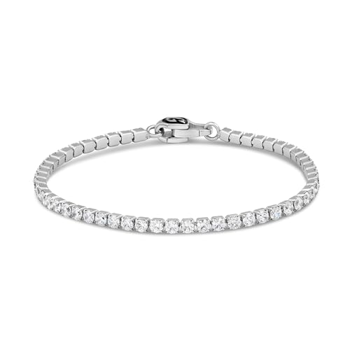 GLD Round Cut Tennis Bracelet - Iced Out Chain for Men and Women in Yellow, White and Rose Gold from 2MM-5MM, 6”-9” - Available in Diamond, Canary and Pink Diamond Micro