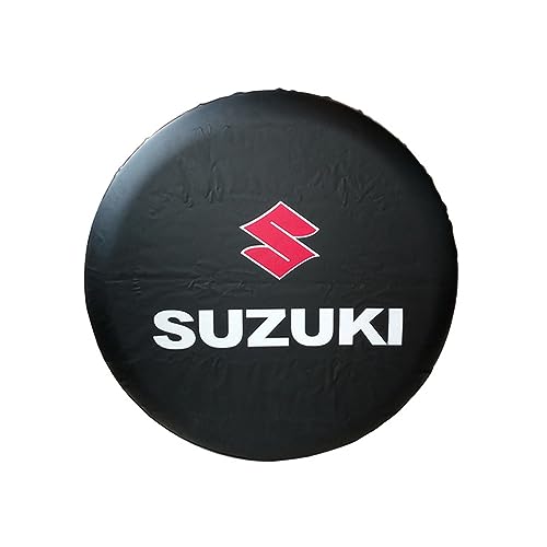 DJUNA Coperture per Pneumatici di Scorta per Suzuki Jimny 2018-2023, Antipolvere Impermeabile Copriruota di Scorta per Auto, Copertura Ruota di Scorta Borsa Copri Pneumatici,14in