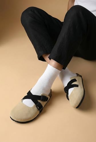 Image of Big Fox Men's Premium Closed-Toe Comfort Sandals with Adjustable Buckles | Cushioned Footbed | Casual