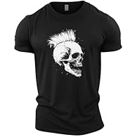 Unleash Your Inner Rebel: The Gymtier Skull Punk Men's T-Shirt features a defiant skull graphic, perfectly merging gym intensity with punk attitude for a standout look. Premium Comfort & Durability: Crafted from high-quality premium cotton blend, thi...