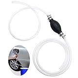 ⛽【Material Duradero】La bomba de sifon manual está hecha de caucho de alta calidad y una aleación de aluminio. La manguera de PVC transparente engrosada es resistente a la gasolina y se duradera, resistente al desgaste, no es fácil de romper y tiene una larga vida útil, reutilizable