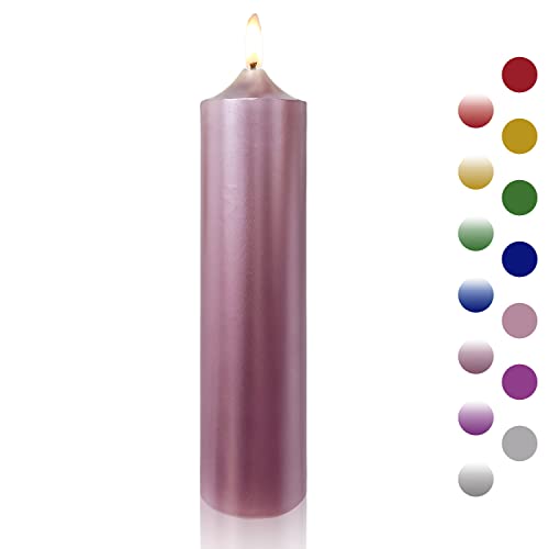 Pillar Candles Decorative Rustic Candles Unscented And No Drip Candles - Ideal As Wedding Candles Or Large Candles For Home Interior - Rose Gold Candles #TOP5