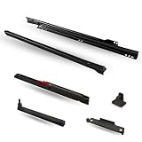 EVOTRADE GAMMA COMPLETA - Coppia di Guide a Rullo, Binari a Rotella per Cassetti con Fissaggio a Vite Compatibili Ikea - Per legno e Metallo, 30kg di portata (Con Chiusura Ammortizzata, 800 mm)