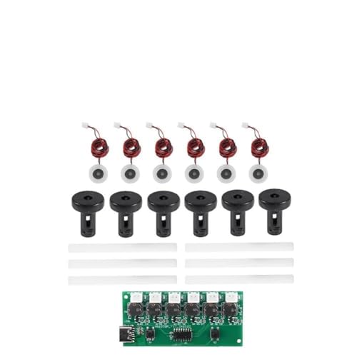 Lapiglo Kit de módulo humidificador de 6 boquillas con placa de control de nebulizador, 5 V CC USB, placa de controlador de niebla, humidificadores de aire DIY