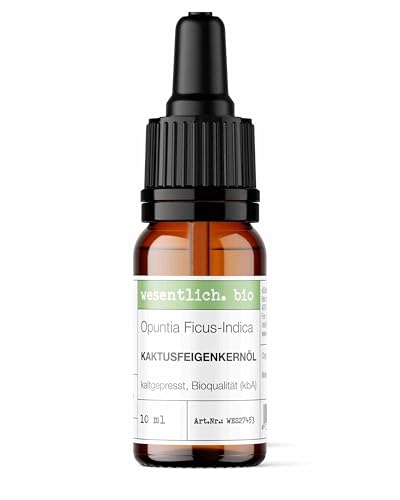wesentlich. Bio Kaktusfeigenkernöl | Luxus Anti-Aging Gesichtsserum | Kaltgepresst & Rein gegen Falten & Augenringe | 100% Naturreines Elixier für straffe Haut | 10ml