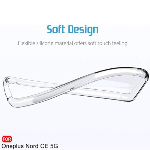 Image of TheGiftKart Back Cover Soft Case for OnePlus Nord CE 5G (2021) | Best Camera Protection | Inbuilt Dust Plugs & Anti-Slip Grip | Ultra Clear Slim Cover Case for OnePlus Nord CE (Silicone, Transparent)