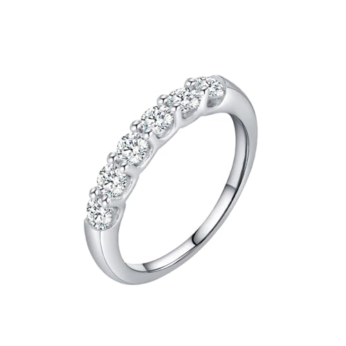 Moissanite ronde blanche et bague argent 925 le cadeau de mariage idéal