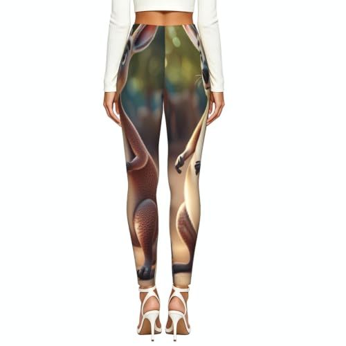 Leggings de canguro para mujer mallas elásticas opacas 4