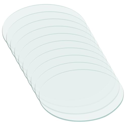 ETHZZLE 10pcs Transparent Watch Glass Laboratory Accessories Glass Plates for School and Industry Evaporating Dish Cover Container with High Chemical Durability
