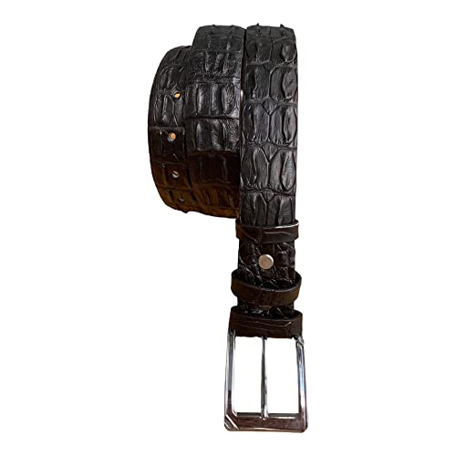 Genuine Alligator leather hornback back bone belts buckle for men, real crocodile skin Men's belts, strap width 1.37