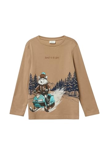 s.Oliver Junior Jungen 2173434 T-Shirt Langarm, Brown, 116/122