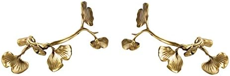 Curtain Holders for Wall Metal Curtain Tiebacks Set of 2 Artistic Creativity Ginkgo Leaf Curtain Wall Hook Window Treatment Holdbacks Ties