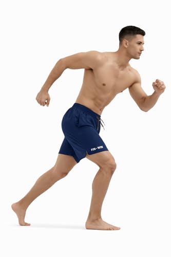 Image of Men's Sports Shorts Quick Dry Running Gym Shorts with Pockets | Lightweight Breathable Workout Shorts | Elastic Waist Drawstring Active Training Shorts for Men | Regular Fit