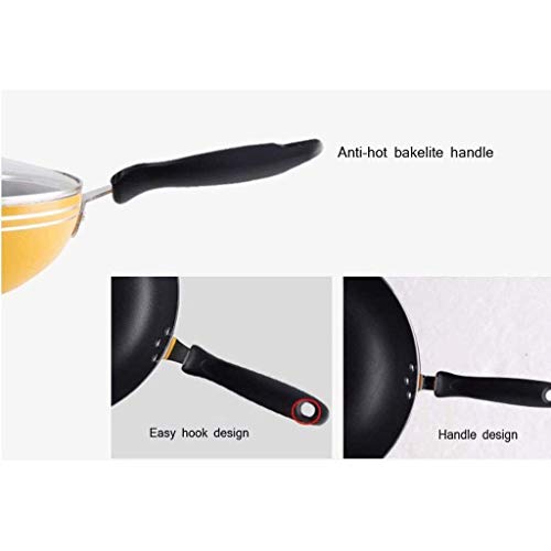Wok con tapa de vidrio y revestimiento antiadherente miniatura 2