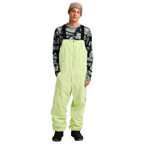 Pantalon de snowboard Burton homme jaune contre la neige fraîche