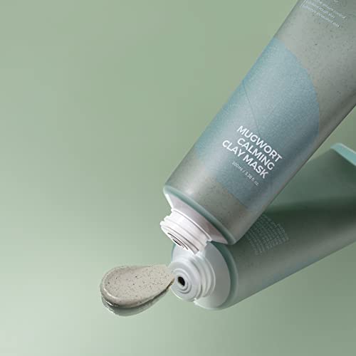 Isntree Real Mugwort Clay Mask 3.38 Fl. Oz. | Removes Dead Skin Cells Blackheads Whiteheads & Sebum Control | Deeply Moisturizing Clay Facial Mask For Dry Sensitive Oily Skin With Mugwort Extracts #TOP4