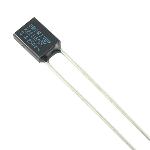 Interrupteurs de température X22 115°C TF 3A 250V carrés noirs en lot de 5