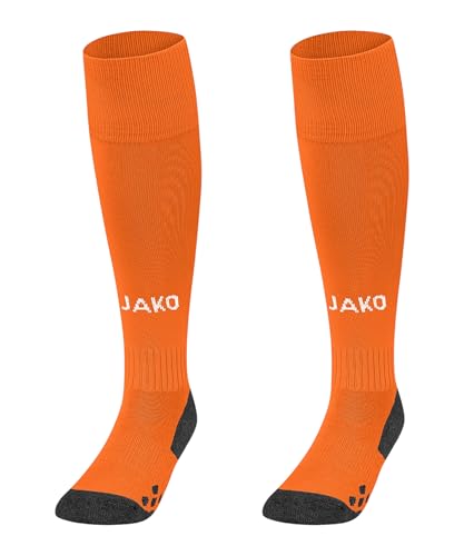 JAKO Unisex Stutzenstrumpf Allround, Neonorange, 39-42
