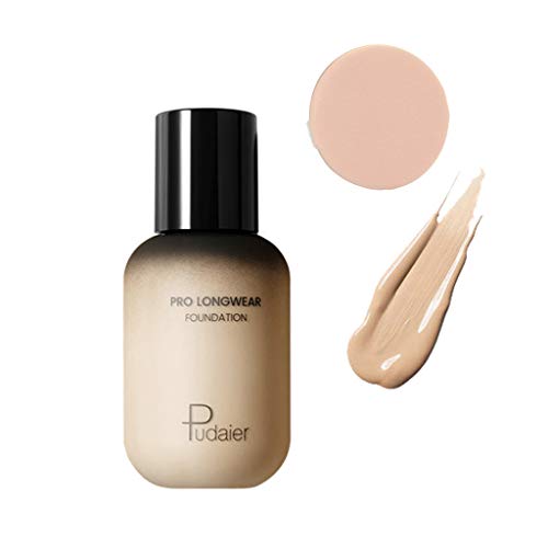 Vaycally Liquid Foundation, Face Eye Foundation Liquid+Puff Block Defect Highlight Contour Liquid Stick Ma, Powder Puff Set
