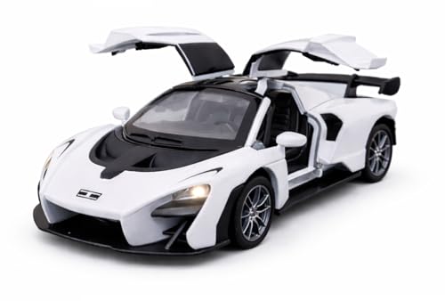 Image of Brand Conquer Defender 1:36 Diecast Model | Openable Doors, Bonnet & Boot for Kids and Collectors | Alloy Metal Car Toy | Perfect for Play & Display (Mclaren Senna Whire)