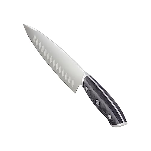 Ergo Chef 8-In Chef’s Knife Pro Series 2.0 Forged High Carbon 7Cr17Mov Stainless Steel – Ergonomic Black Pakkawood Handle #TOP5