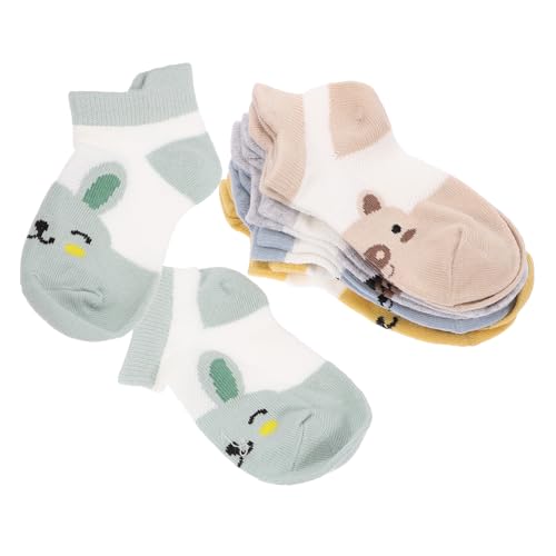 VALICLUD Comfortable Cotton Socks 5 Pairs for Toddlers Boys Girls Socks Fun Patterns Season