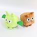Peluche Giocattolo Pet Simulator Peluche Bambola Big Games Cat Square Cat Toy Bambola (Color : Green+Brown, Size : 14X13X13cm)